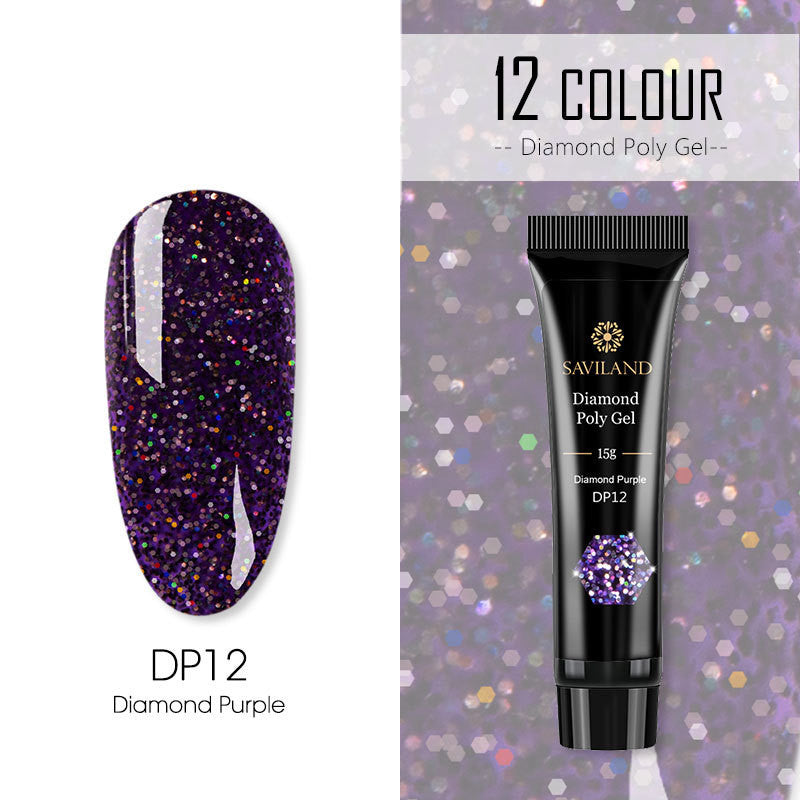 Beautiful smooth polygels in your choice of glitter colors!