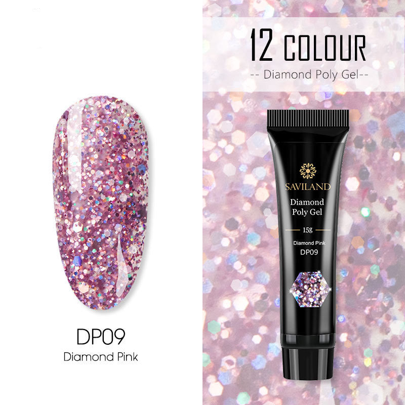 Beautiful smooth polygels in your choice of glitter colors!