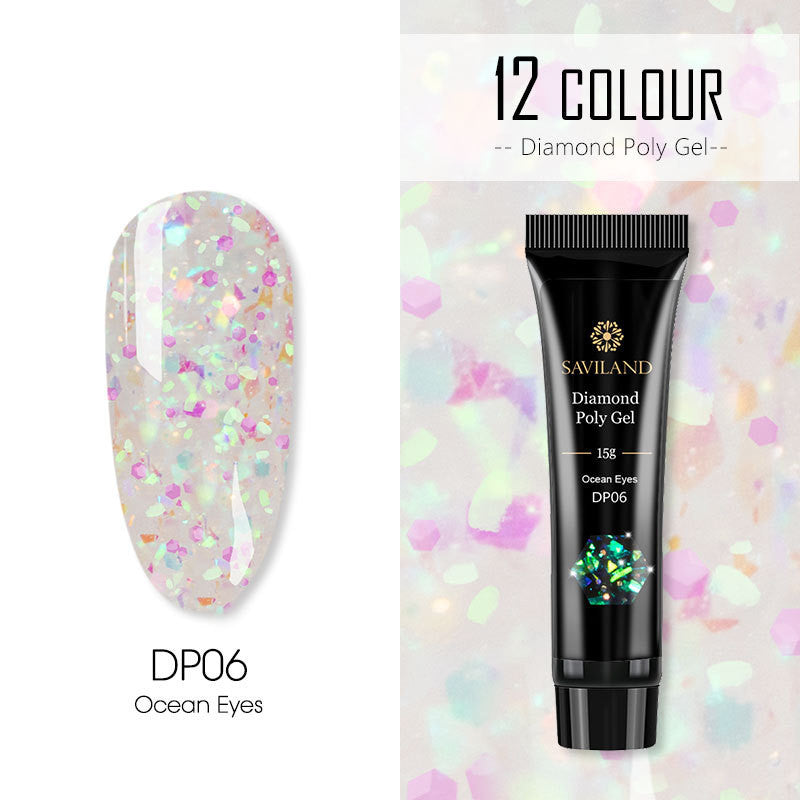 Beautiful smooth polygels in your choice of glitter colors!