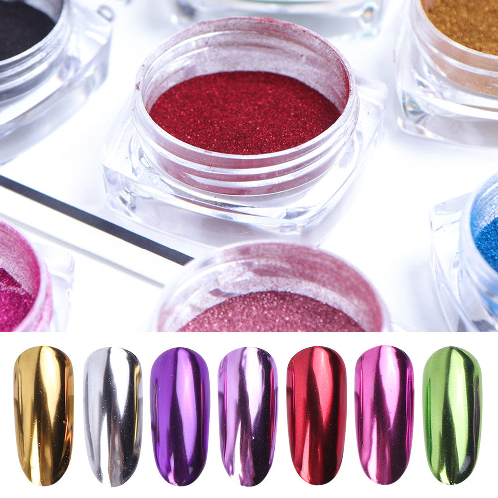 Beautiful Mirror Effect 3D Nail Rub-On Powder! 13 different colors! 0.5g containers