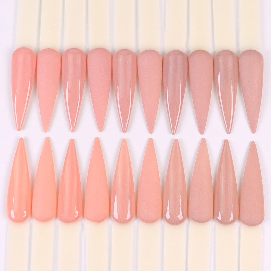 Acrylic Nail Extension Carved Infiltrating Powder Skin Tone Nude Crystal Powder
