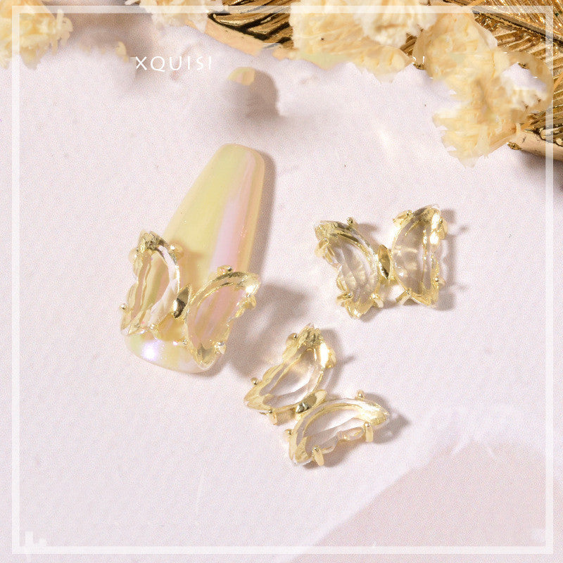 NAIL BUTTERFLY GEMS, NAIL DECOR, BLING, 6 PIECE SET!