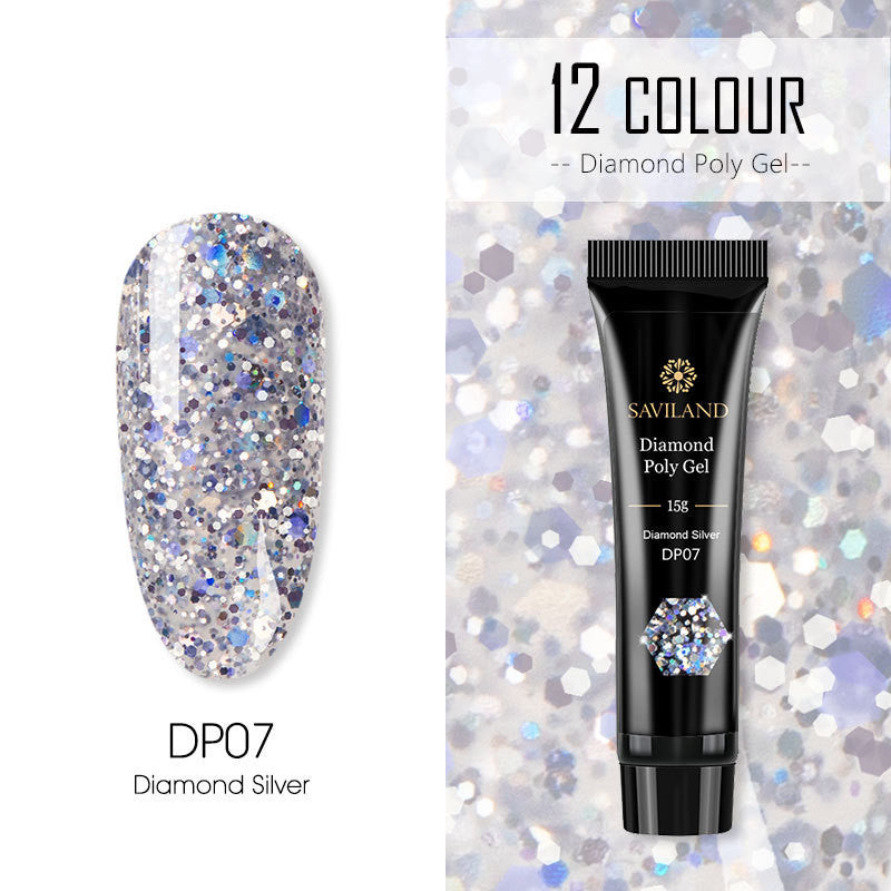Beautiful smooth polygels in your choice of glitter colors!