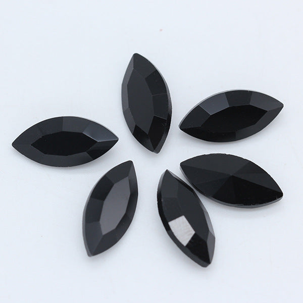 Horse Eye Crystal Pointed Glass Silver Bottom Loose Diamond
