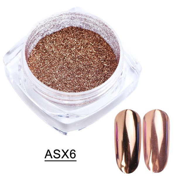 Beautiful Mirror Effect 3D Nail Rub-On Powder! 13 different colors! 0.5g containers