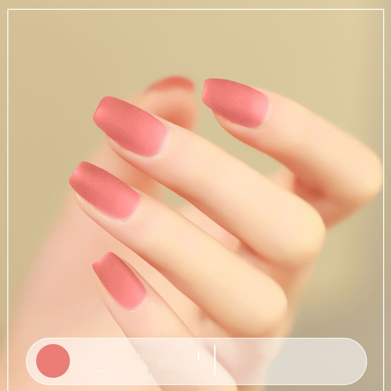 Mattitude Matte Nail Polish (regular nail polish) no curing required.