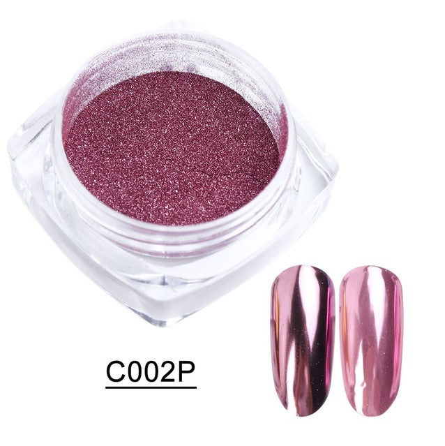 Beautiful Mirror Effect 3D Nail Rub-On Powder! 13 different colors! 0.5g containers