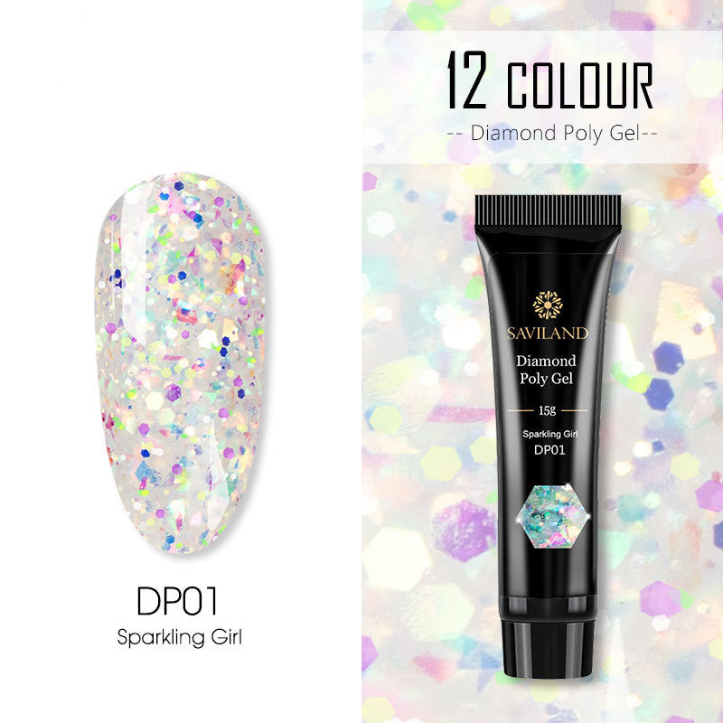 Beautiful smooth polygels in your choice of glitter colors!