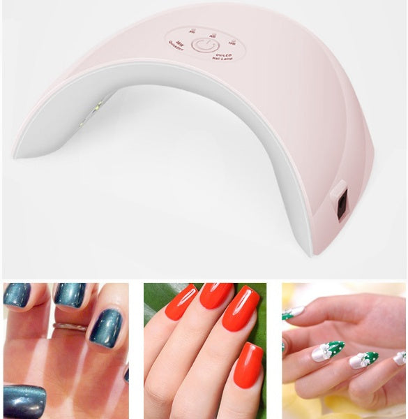 LED phototherapy nail lamp with automatic settings from 30, 60, and 90 seconds