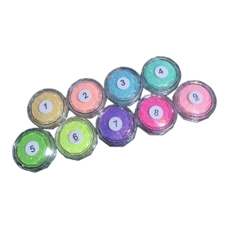 Galaxy Magic Diamond Glitter for Nails or Epoxy Resin, Crafts, etc. 10,5, or 2 gram sets of 9