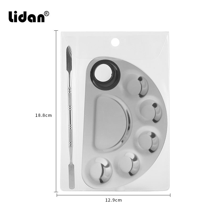 Lidan/Factory Spot Stainless Steel Manicure Color Palette with Color Bar Vein Knife