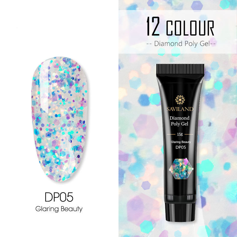 Beautiful smooth polygels in your choice of glitter colors!