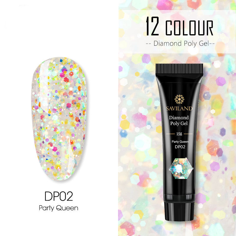 Beautiful smooth polygels in your choice of glitter colors!