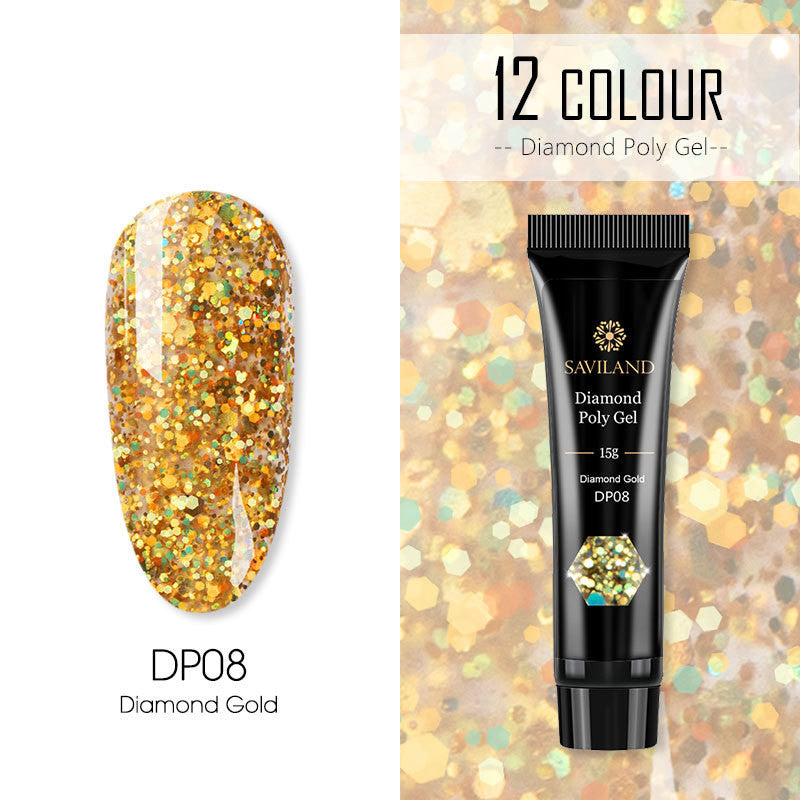 Beautiful smooth polygels in your choice of glitter colors!