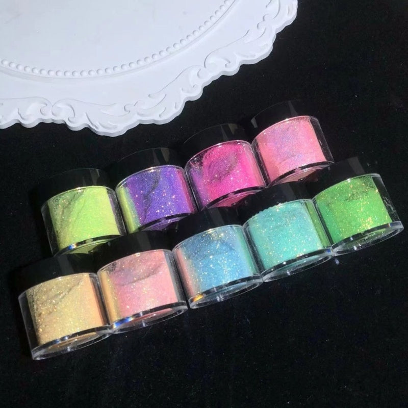 Galaxy Magic Diamond Glitter for Nails or Epoxy Resin, Crafts, etc. 10,5, or 2 gram sets of 9