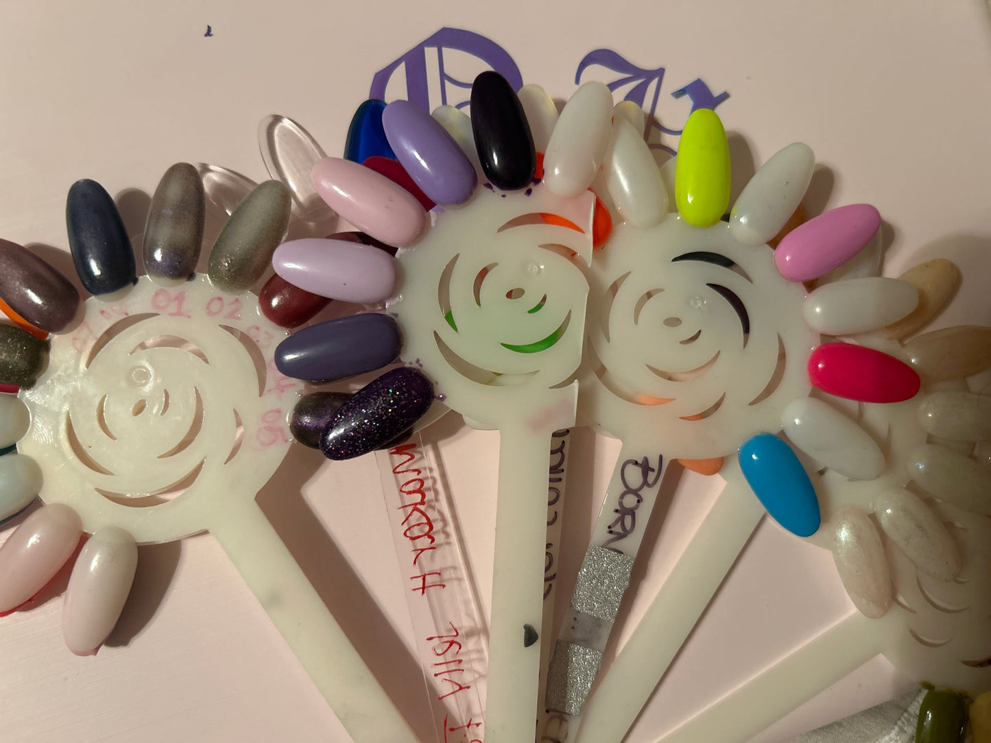 Flower Bouquet Nail Swatch Sets with ring