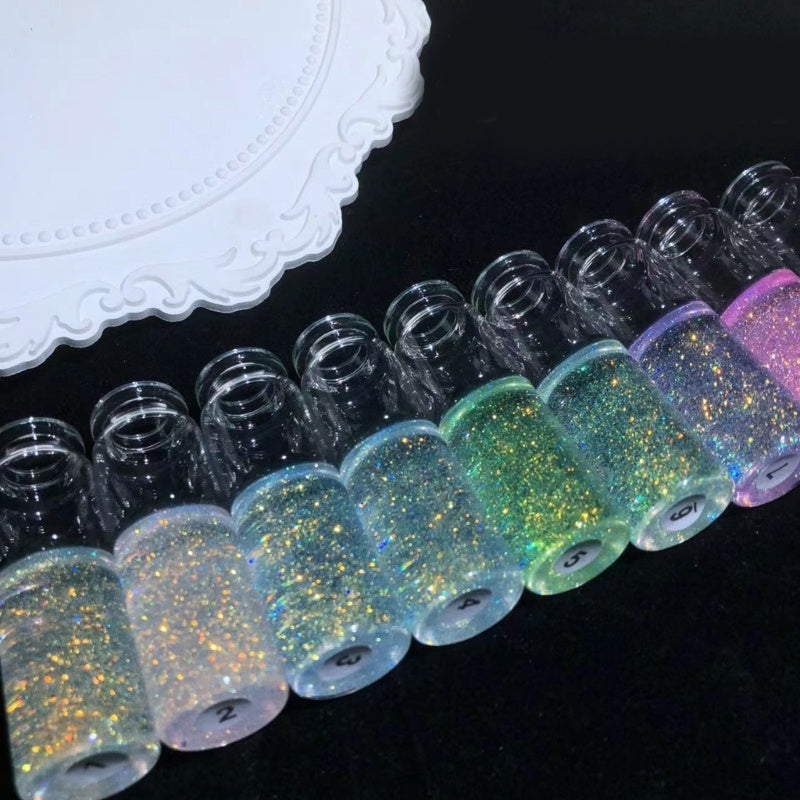 Galaxy Magic Diamond Glitter for Nails or Epoxy Resin, Crafts, etc. 10,5, or 2 gram sets of 9