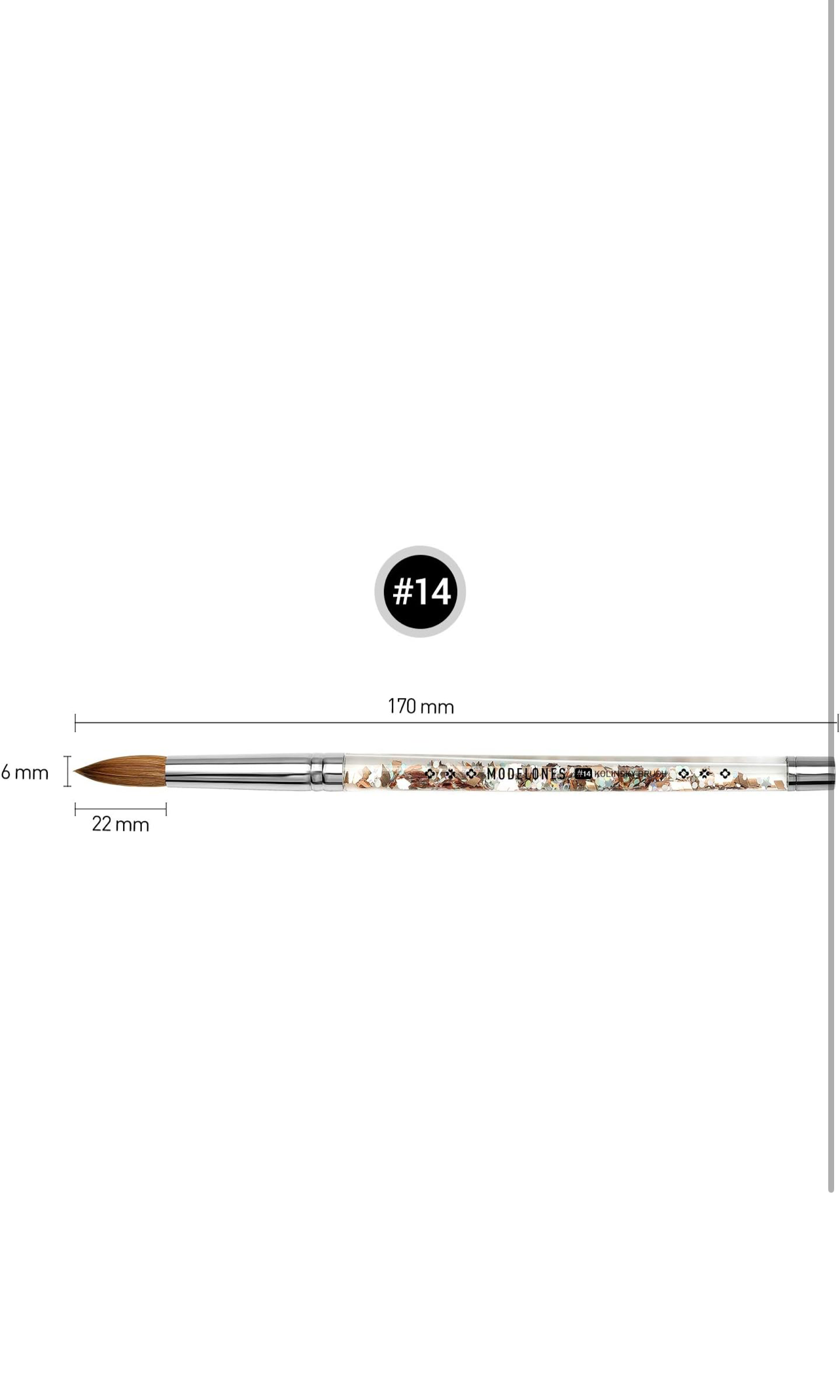 Acrylic Nail Brush 100% kolinsky