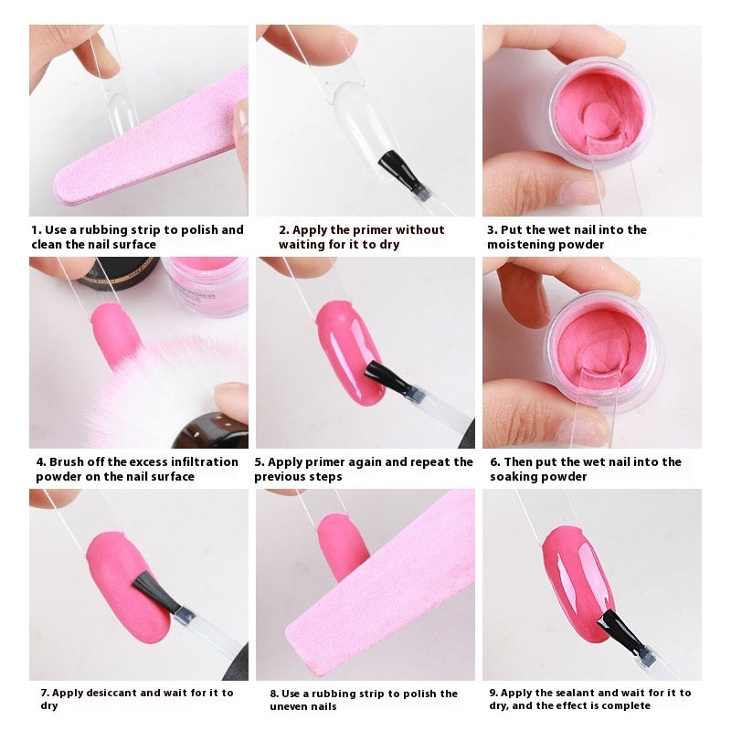 Women's Manicure Pure Color Dip Sticky Infiltration Powder