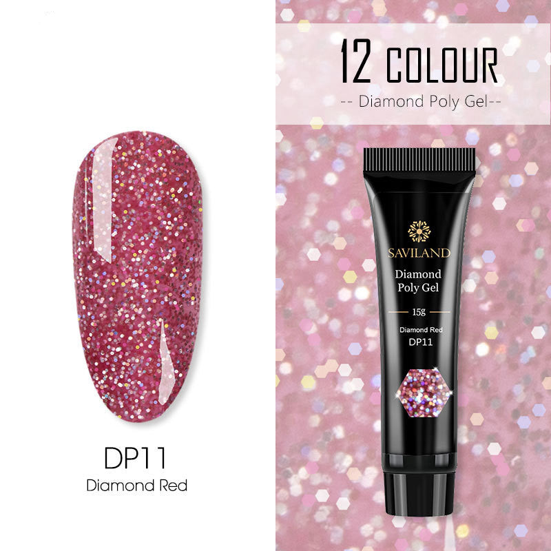 Beautiful smooth polygels in your choice of glitter colors!
