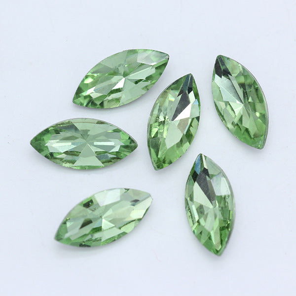 Horse Eye Crystal Pointed Glass Silver Bottom Loose Diamond
