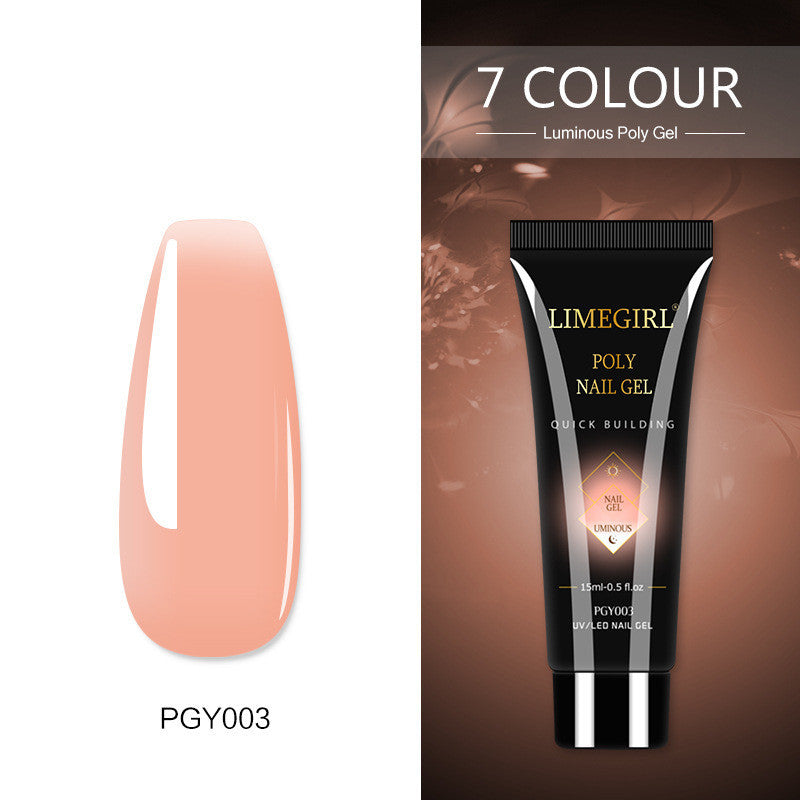 Beautiful, playful, summer colors- polygel, builder gel, Painless And Quick Extension Glitter gel for sculpting nails