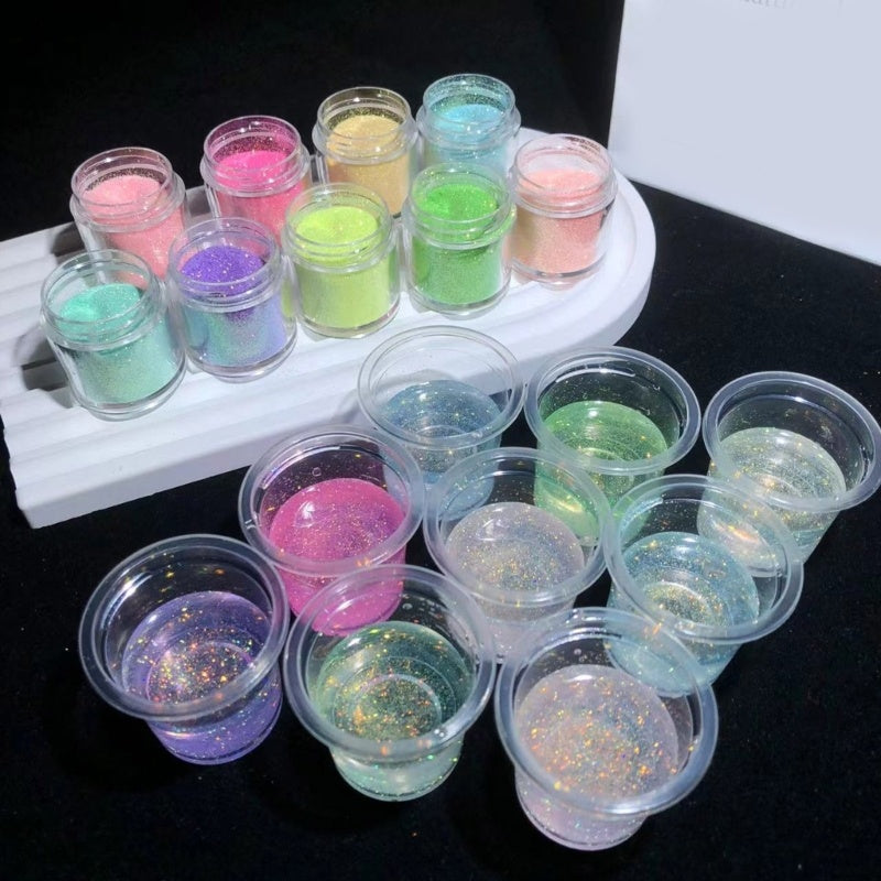 Galaxy Magic Diamond Glitter for Nails or Epoxy Resin, Crafts, etc. 10,5, or 2 gram sets of 9