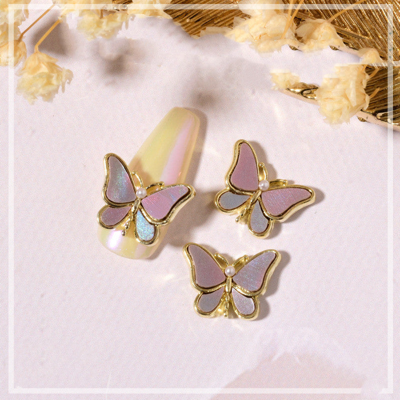 NAIL BUTTERFLY GEMS, NAIL DECOR, BLING, 6 PIECE SET!