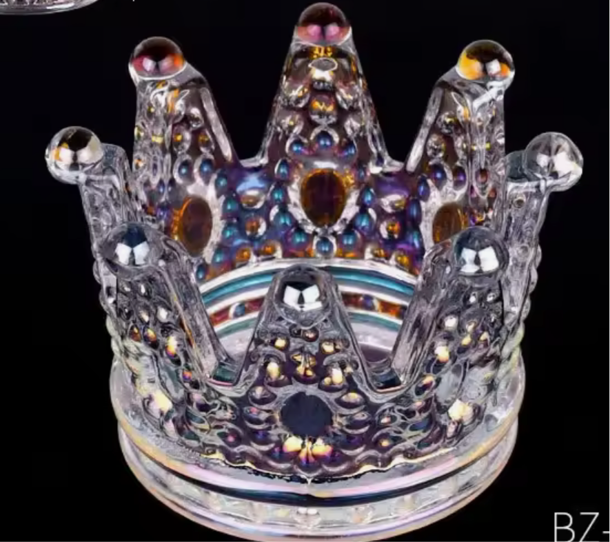 Crown Shaped dappen dish; monomer dish; bling acrylic liquid holder and brush holder