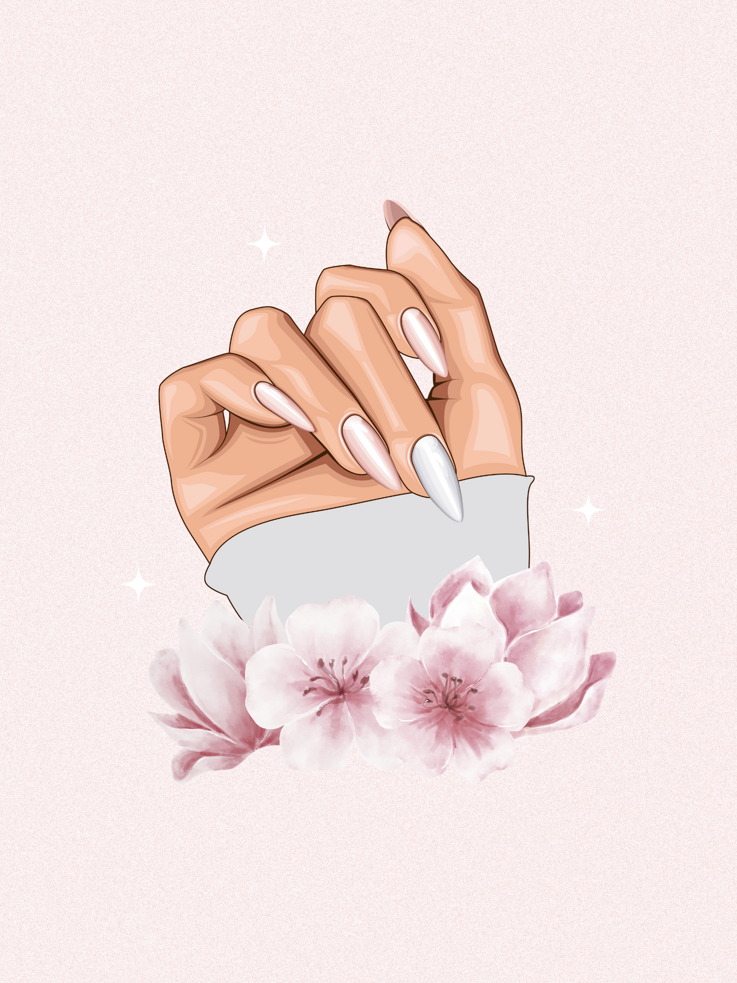 Flower Bouquet Nail Swatch Sets with ring