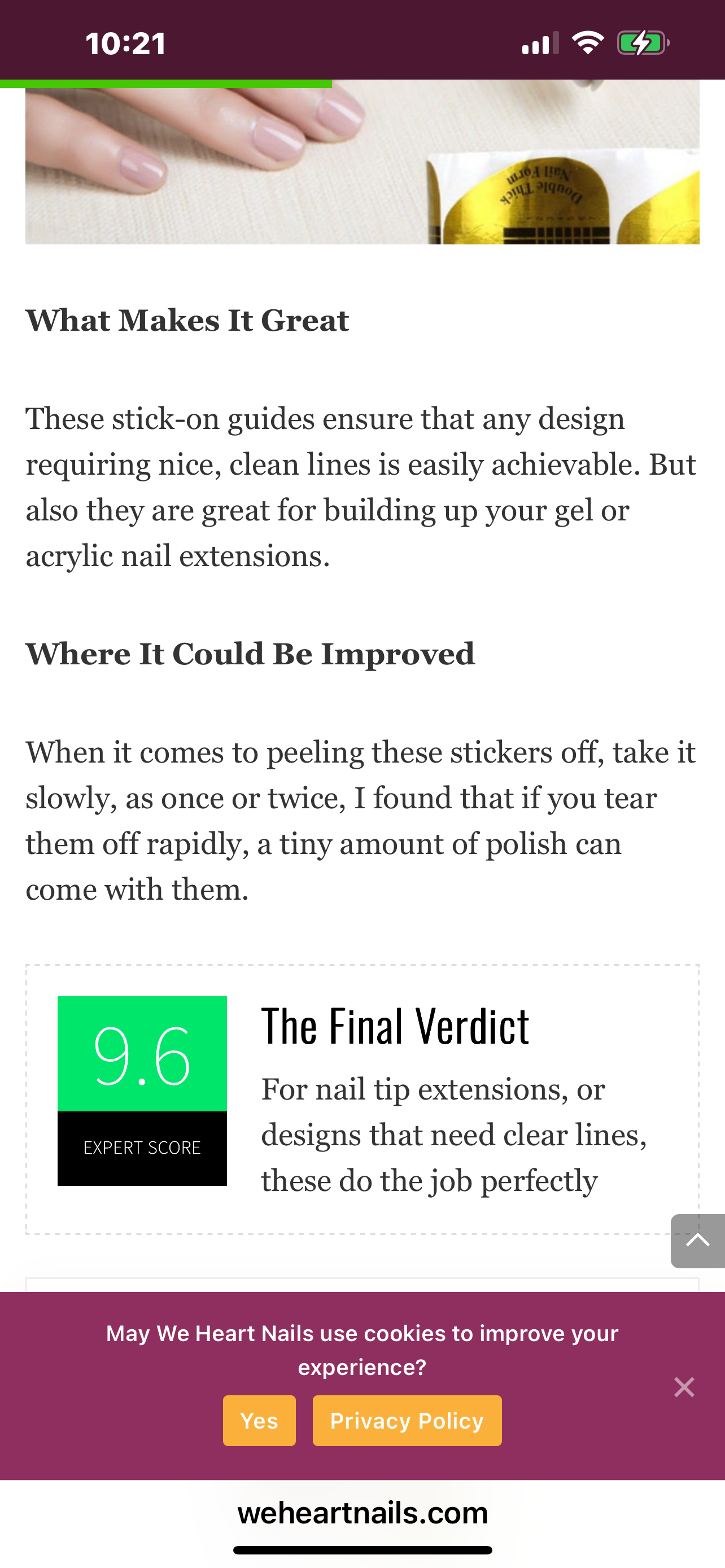 Nail Extensions Forms with gridlines and guides