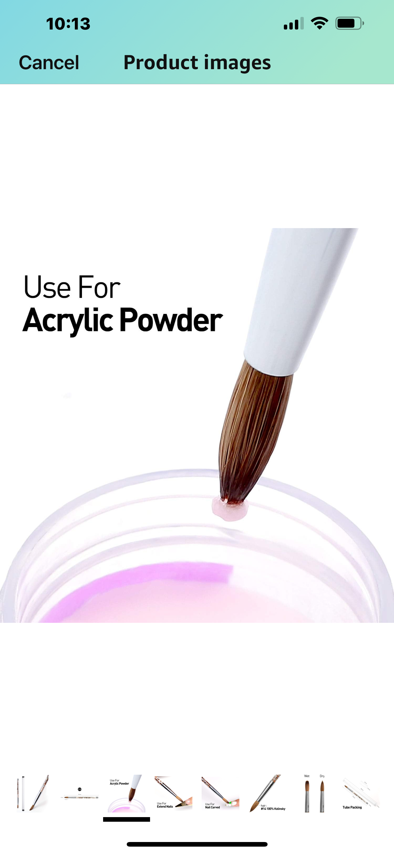 Acrylic Nail Brush 100% kolinsky