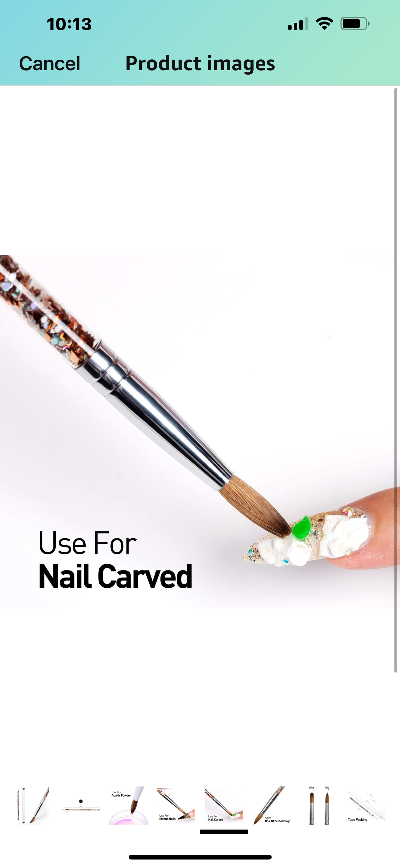 Acrylic Nail Brush 100% kolinsky