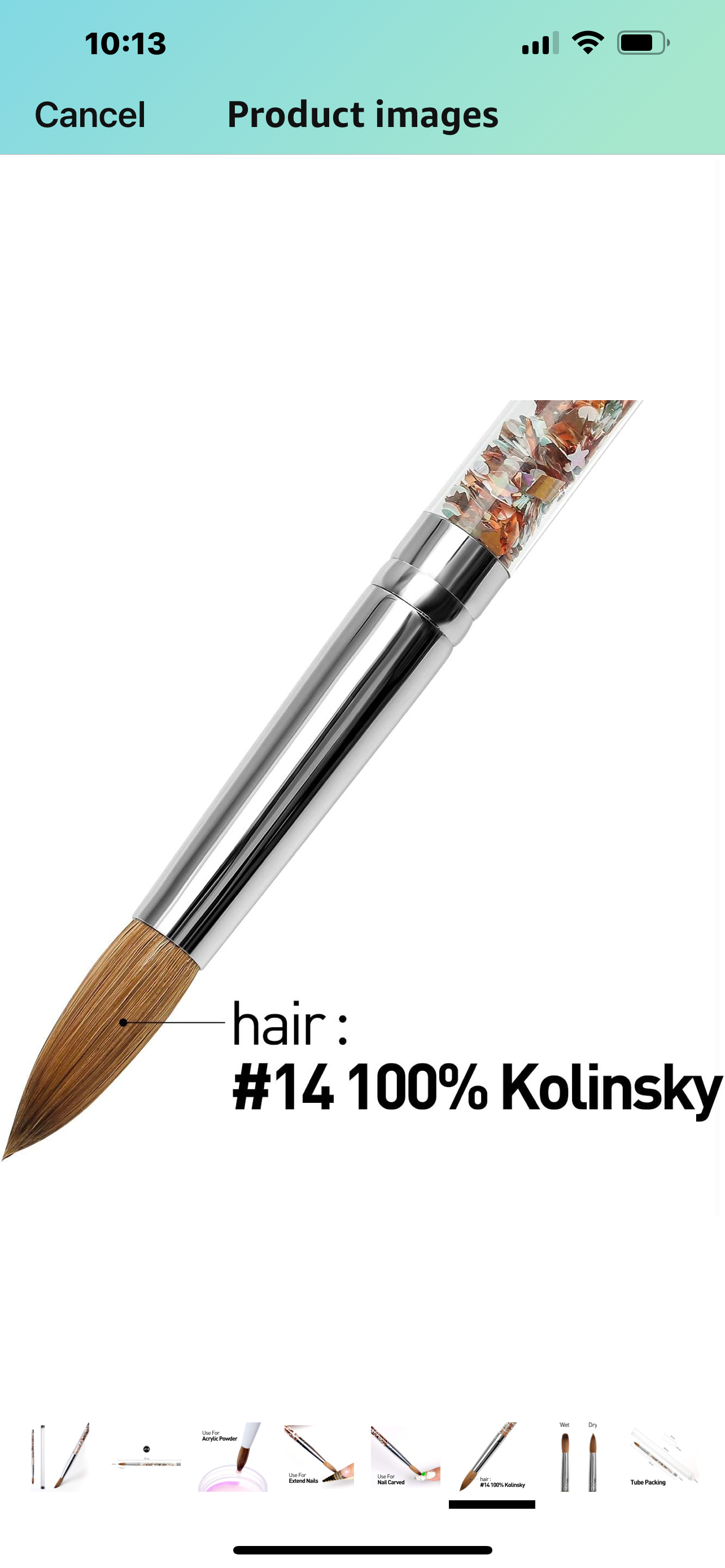 Acrylic Nail Brush 100% kolinsky