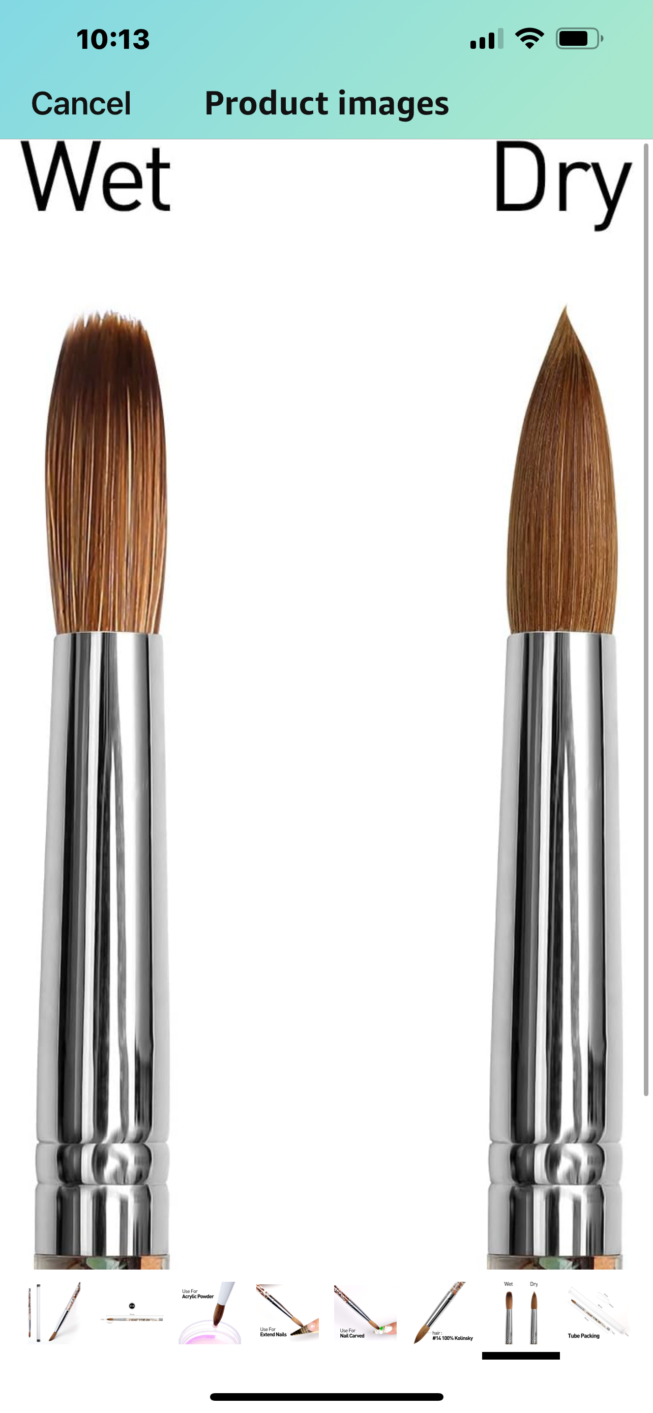 Acrylic Nail Brush 100% kolinsky