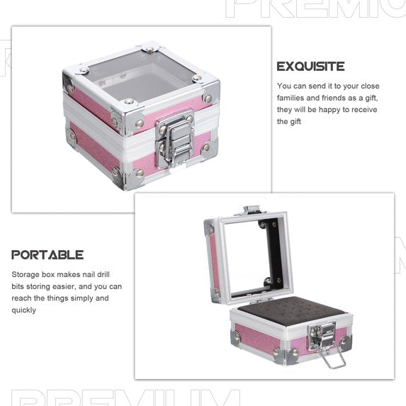 Nail Drill Bit Storage Box with 25 slots