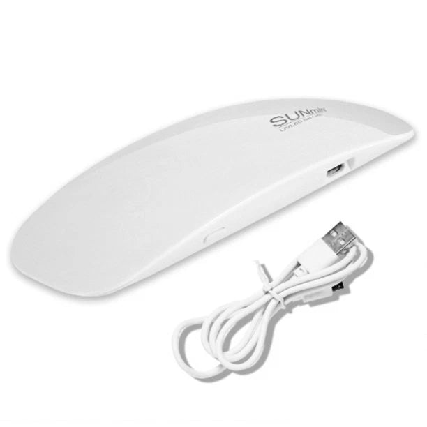 6 watt mini foldable nail lamps with power USB cord and kiss decal to decorate it with!