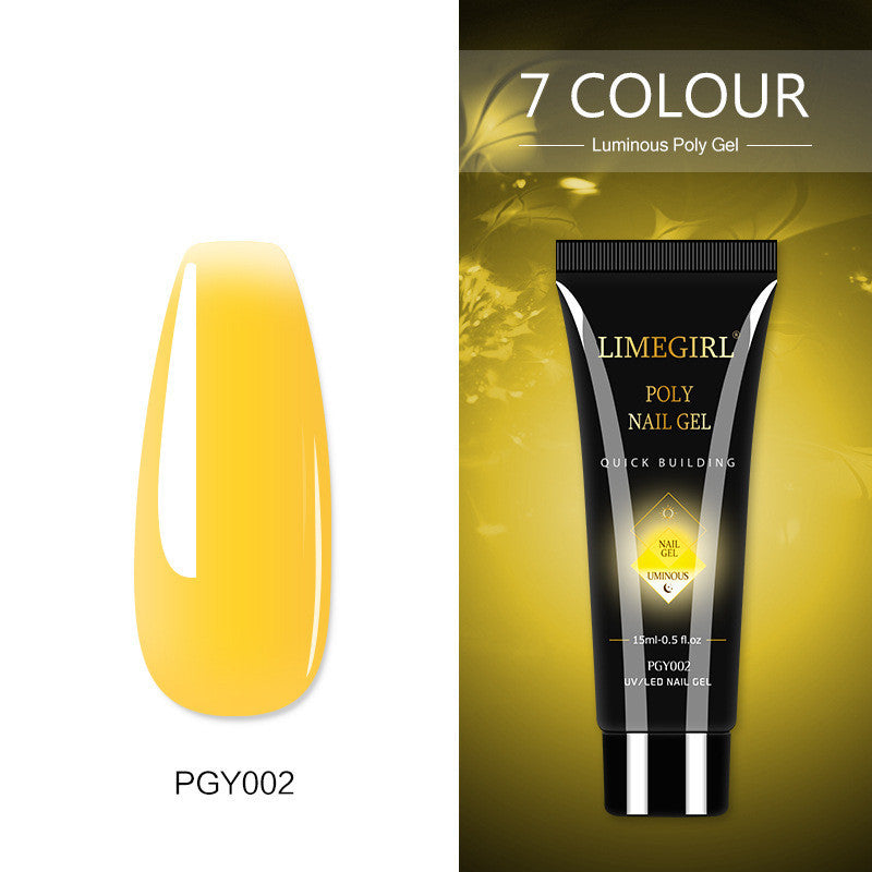 Beautiful, playful, summer colors- polygel, builder gel, Painless And Quick Extension Glitter gel for sculpting nails