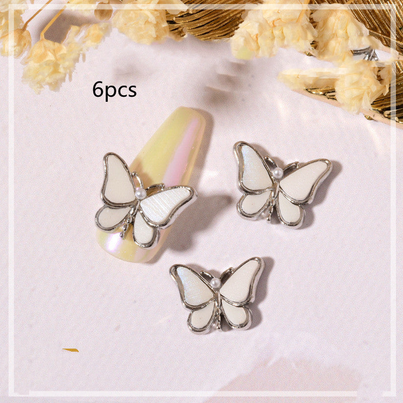 NAIL BUTTERFLY GEMS, NAIL DECOR, BLING, 6 PIECE SET!