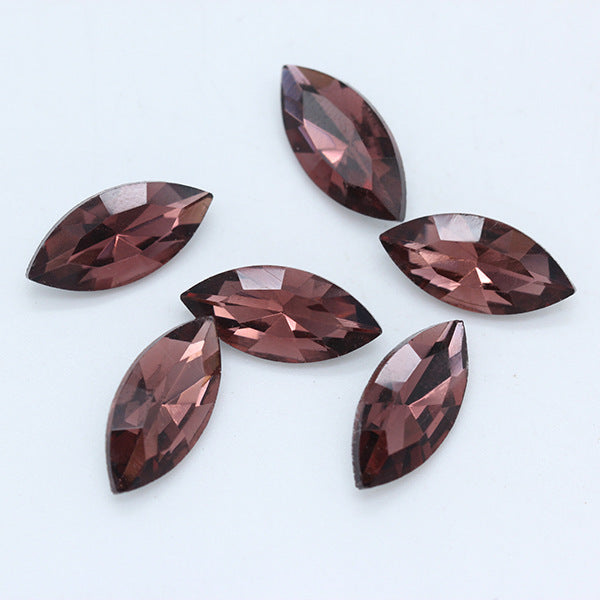 Horse Eye Crystal Pointed Glass Silver Bottom Loose Diamond