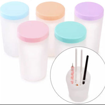 Nail Art Cleaning Cup for Nail Brushes including lid