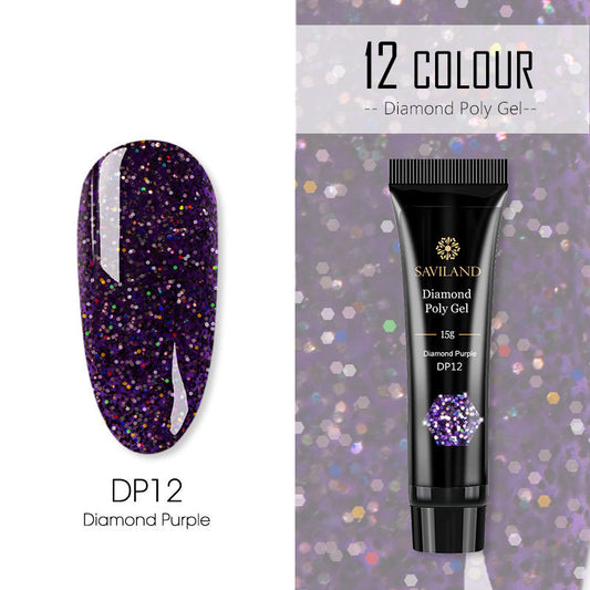 Beautiful smooth polygels in your choice of glitter colors!