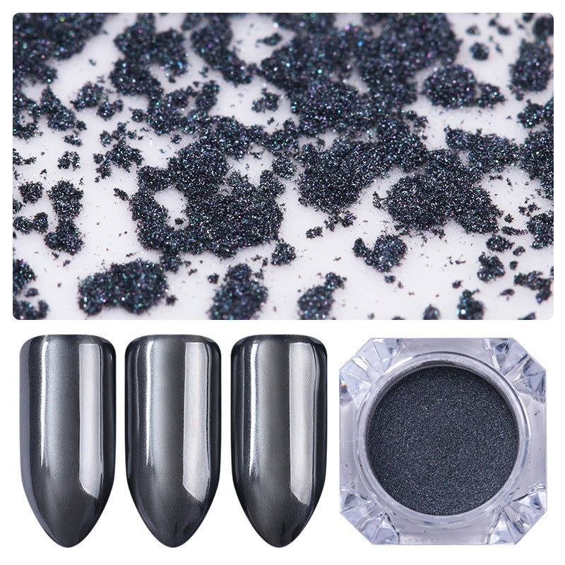 1g Diamond Pure Black rub on powder for Nails