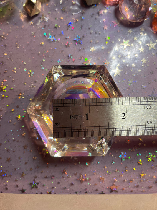 Large 3 inch halographic Monomer Dappen Dish with crystal lid