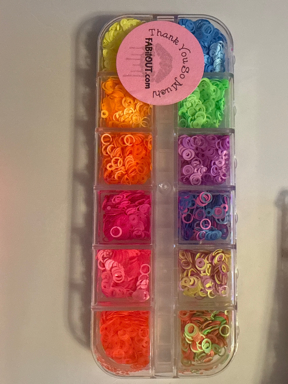 Beautiful trendy NEON Nail bling, sequins, confetti! 12 grids of NEON sequins in various designs!