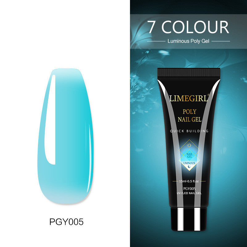 Beautiful, playful, summer colors- polygel, builder gel, Painless And Quick Extension Glitter gel for sculpting nails