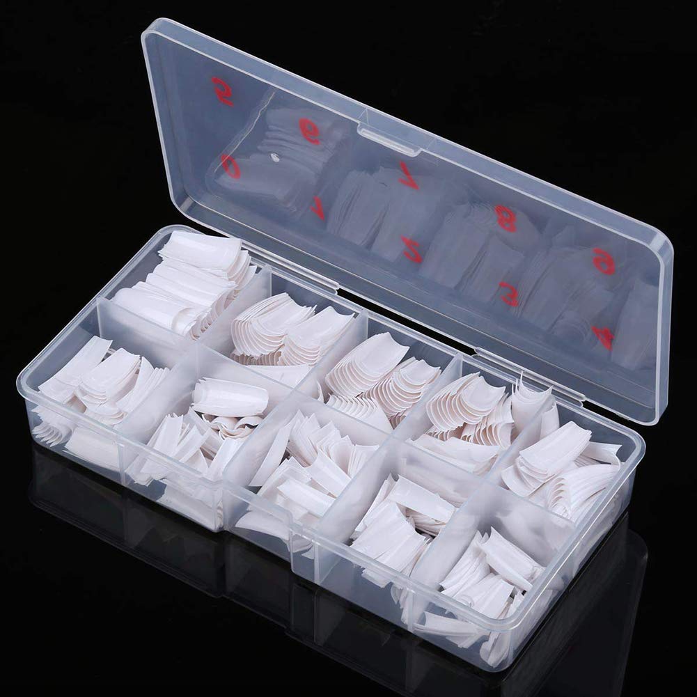 Set of 500 clear Natural Square Shaped Nail Tips (half cover)