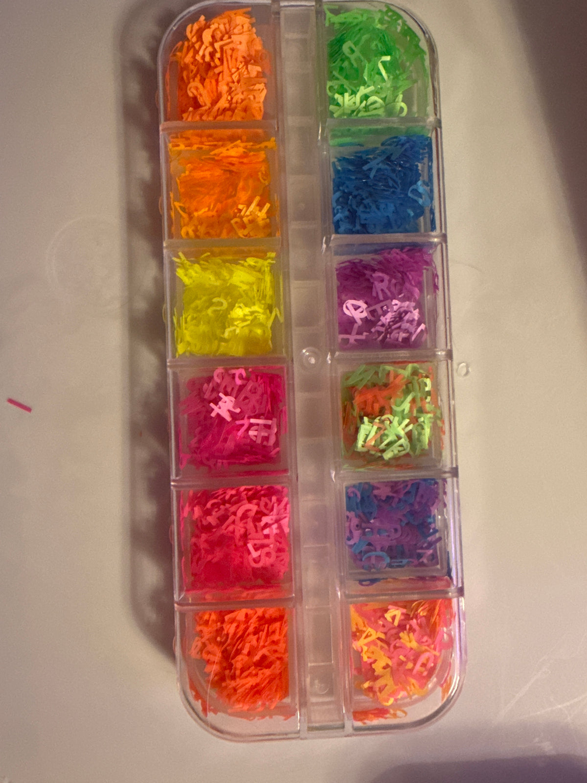 Beautiful trendy NEON Nail bling, sequins, confetti! 12 grids of NEON sequins in various designs!