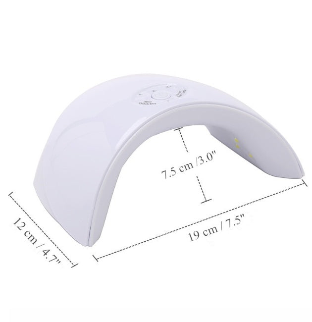 LED phototherapy nail lamp with automatic settings from 30, 60, and 90 seconds