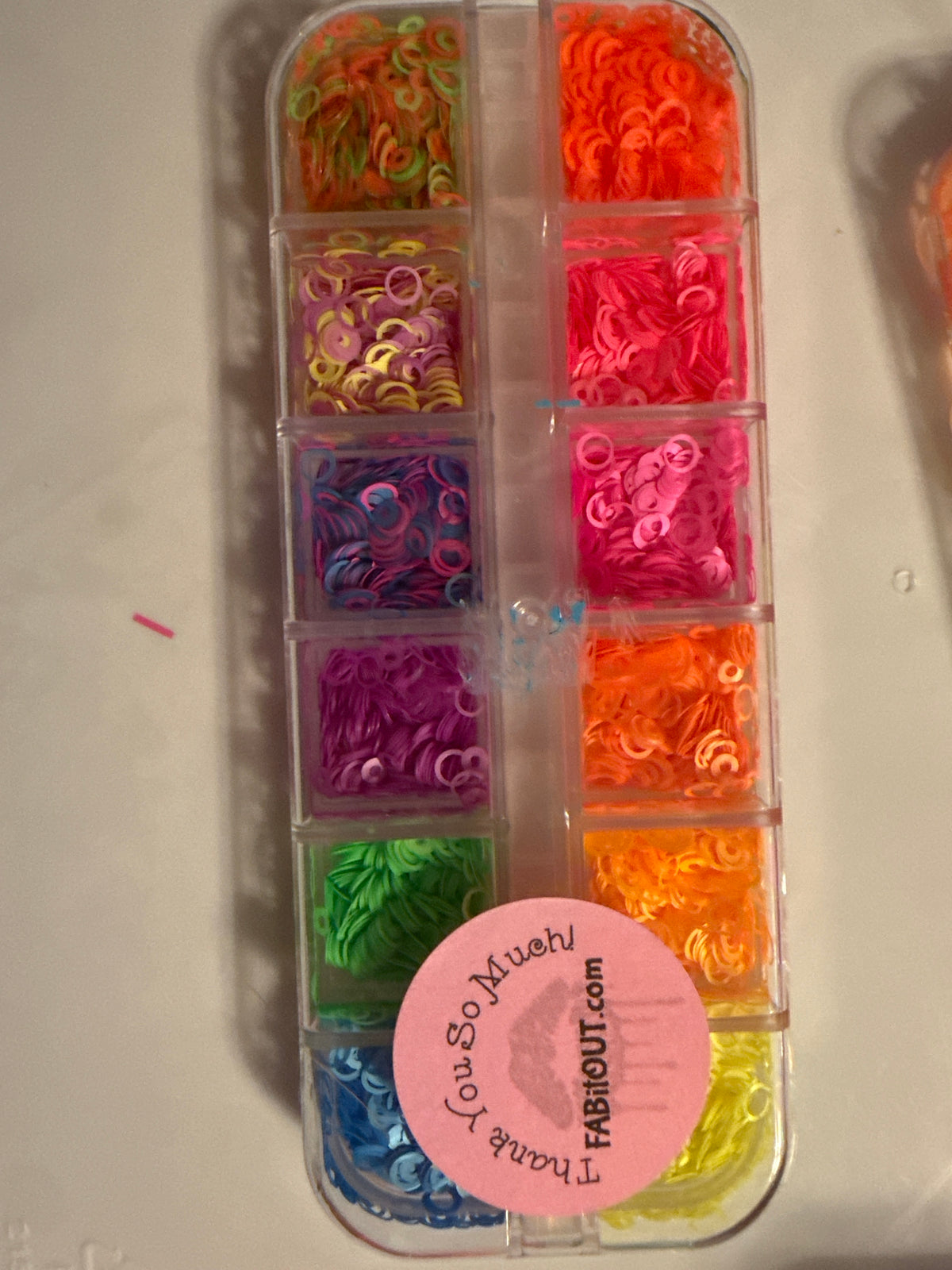 Beautiful trendy NEON Nail bling, sequins, confetti! 12 grids of NEON sequins in various designs!